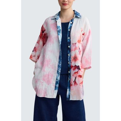 LUUKAA LUUKAA Rosalie Long Printed Muslin Shirt