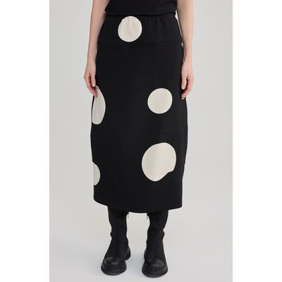 LUUKAA LUUKAA Signe Printed Cotton Jersey Midi Skirt