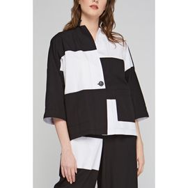 LUUKAA LUUKAA Thessaly Poplin Jacket with Horizontal Coupes