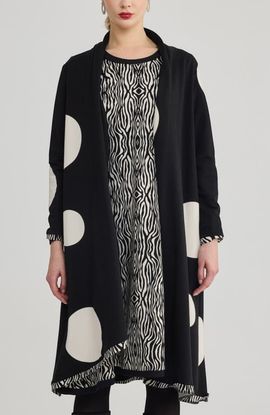 LUUKAA LUUKAA Tuva Long Printed Cotton Jersey Cardigan