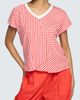 LUUKAA LUUKAA Vanya Striped V-Neck Top - 1