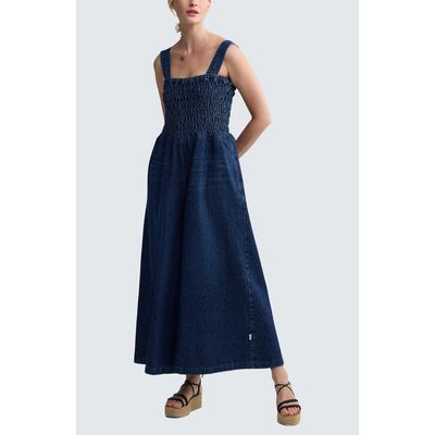 LUUKAA LUUKAA Wren Architectural Denim Jumpsuit