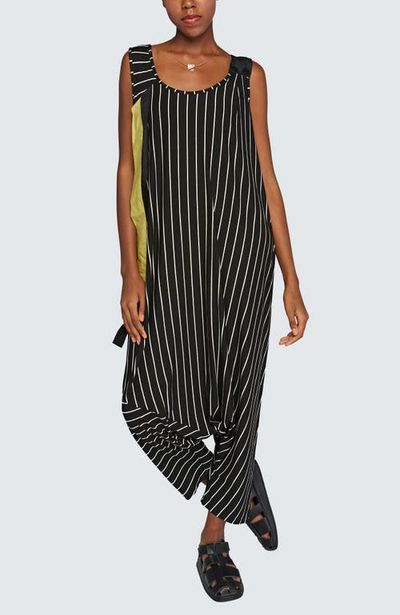 LUUKAA LUUKAA Zara Striped Viscose Jersey Jumpsuit