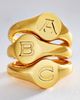 Luv Aj Initial Oval Signet Ring - 2