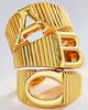 Luv Aj Initial Ridged Signet Ring - 2
