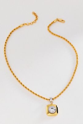 Luv Aj Luna Bezel Pendant Necklace