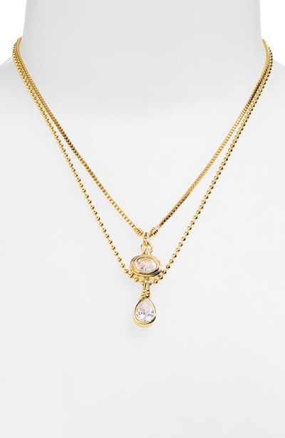 Luv AJ Luv AJ Antoinette Stone Charm Multi Strand Necklace
