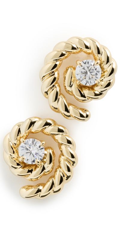 Luv Aj Luv Aj Charlotte Coil Studs Gold One