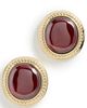 Luv Aj Luv Aj The Elizabeth Garnet Studs Gold One - 1