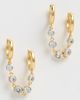 Luv Aj Luv Aj The Georgia Stone Gold Huggies Set Gold One - 2