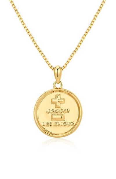 Luv AJ Luv AJ The I Love Jewelry Coin Pendant Necklace