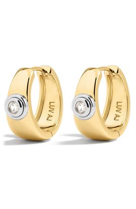 Luv AJ Luv AJ The Luna Bezel Hoop Earrings