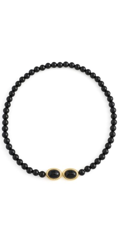 Luv Aj Luv Aj The Midnight Mesa Beaded Necklace Gold One