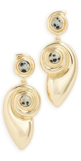 Luv Aj Luv Aj The Palma Shell Statement Earrings Gold One