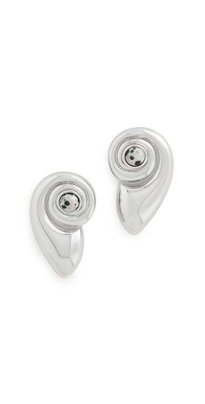 Luv Aj Luv Aj The Palma Shell Studs Silver One