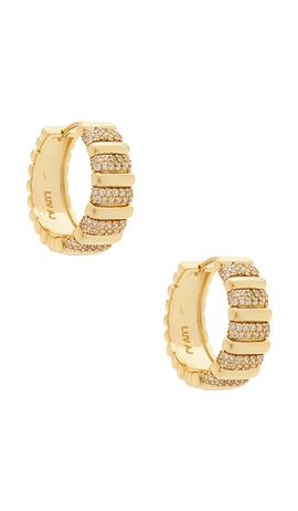 Luv AJ Luv AJ The Pave Marbella Ridged Hoops