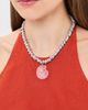 Luv Aj Luv Aj The Rose Quartz Rio Rhinestone Necklace Silver One - 3