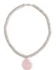 Luv Aj Luv Aj The Rose Quartz Rio Rhinestone Necklace Silver One - 5