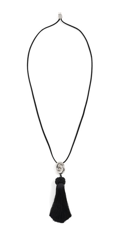 Luv Aj Luv Aj The Solstice Knot Tassel Necklace Silver One
