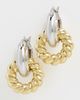 Luv Aj Luv Aj The Two-Tone Rope Interlock Hoop Earrings Silver One - 2