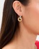 Luv Aj Luv Aj The Two-Tone Rope Interlock Hoop Earrings Silver One - 3