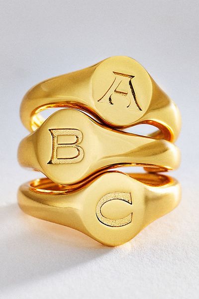 Luv Aj Luv Aj x Anthropologie Initial Signet Ring