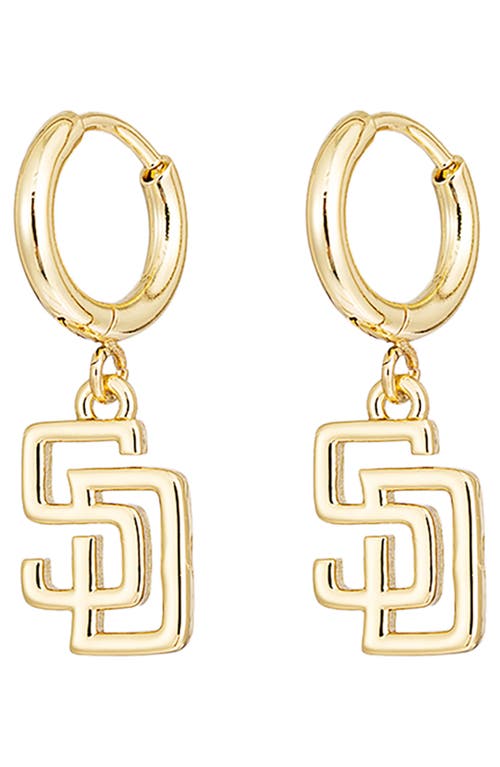 Luv AJ Luv AJ x The MLB San Diego Padres Logo Charm Hoop Earrings