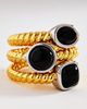 Luv Aj Midnight Mesa Rings, Set of 3 - 1
