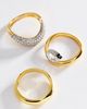 Luv Aj The Marais Wave Rings, Set of 3 - 3