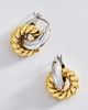 Luv Aj Two-Tone Rope Interlock Hoops - 1