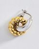 Luv Aj Two-Tone Rope Interlock Hoops - 2