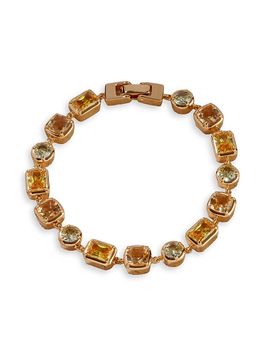 Luv AJ Women's The Diana 18K-Gold-Plated, Citrine & Cubic Zirconia Bracelet