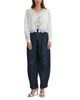Luvee Luvee Pleated Denim Barrel Leg Pants - 2