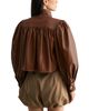 Luvee Mable Faux Leather Puff Sleeve Jacket - 4