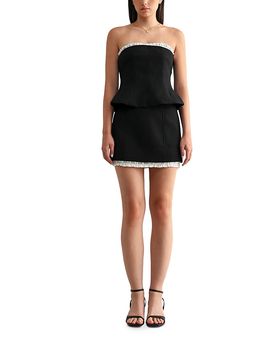 Luvee Mable Strapless Peplum Top