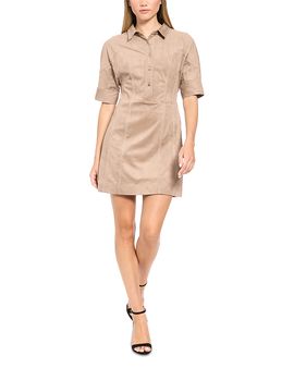 Luxely Luxely Faux Suede Fit & Flare Mini Dress