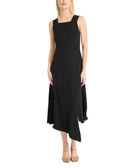 Luxely Luxely Square Neck Asymmetrical Maxi Dress