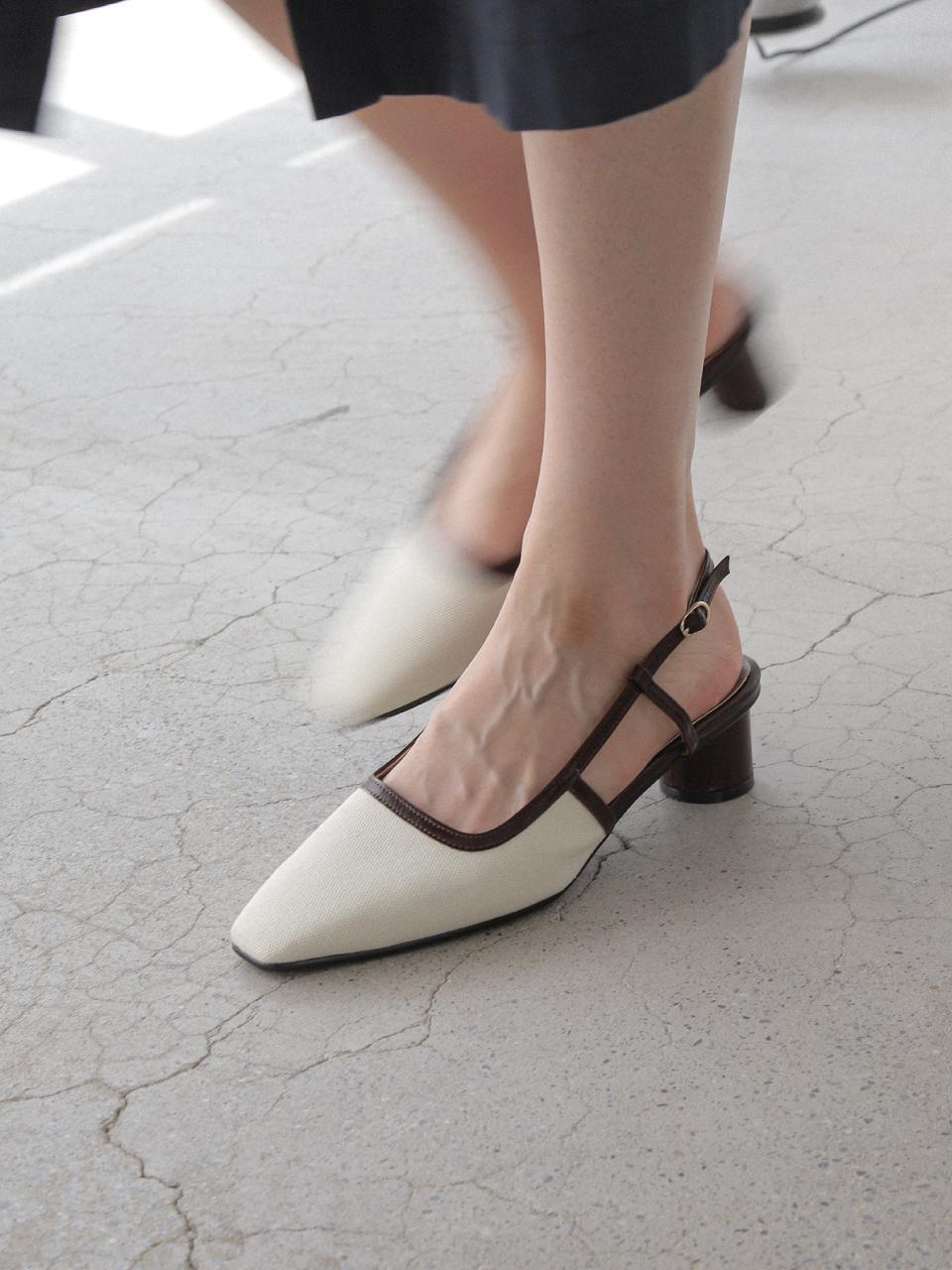 LVDWY Nuer slingback(canvas ver 4cm, 2colors)