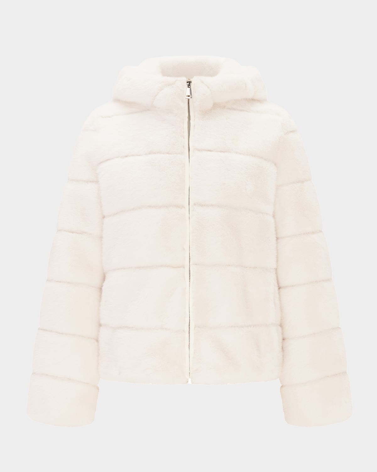 Lyla Grant Fur-Free Hooded Faux Mink Zip Jacket