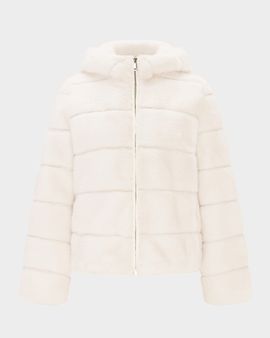 Lyla Grant Fur-Free Hooded Faux Mink Zip Jacket