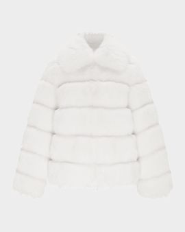 Lyla Grant Fur-Free Quilted Faux Fox Coat