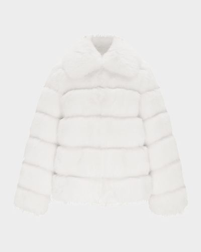 Lyla Grant Fur-Free Quilted Faux Fox Coat