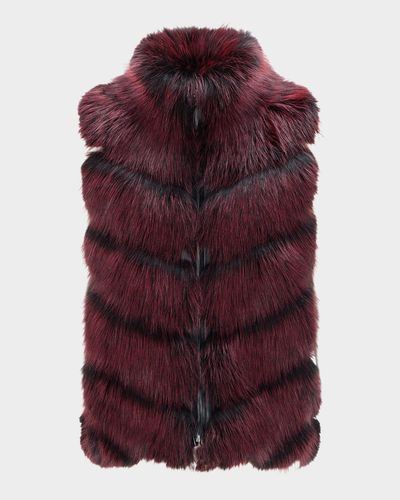 Lyla Grant Fur-Free Quilted Faux Fox Vest
