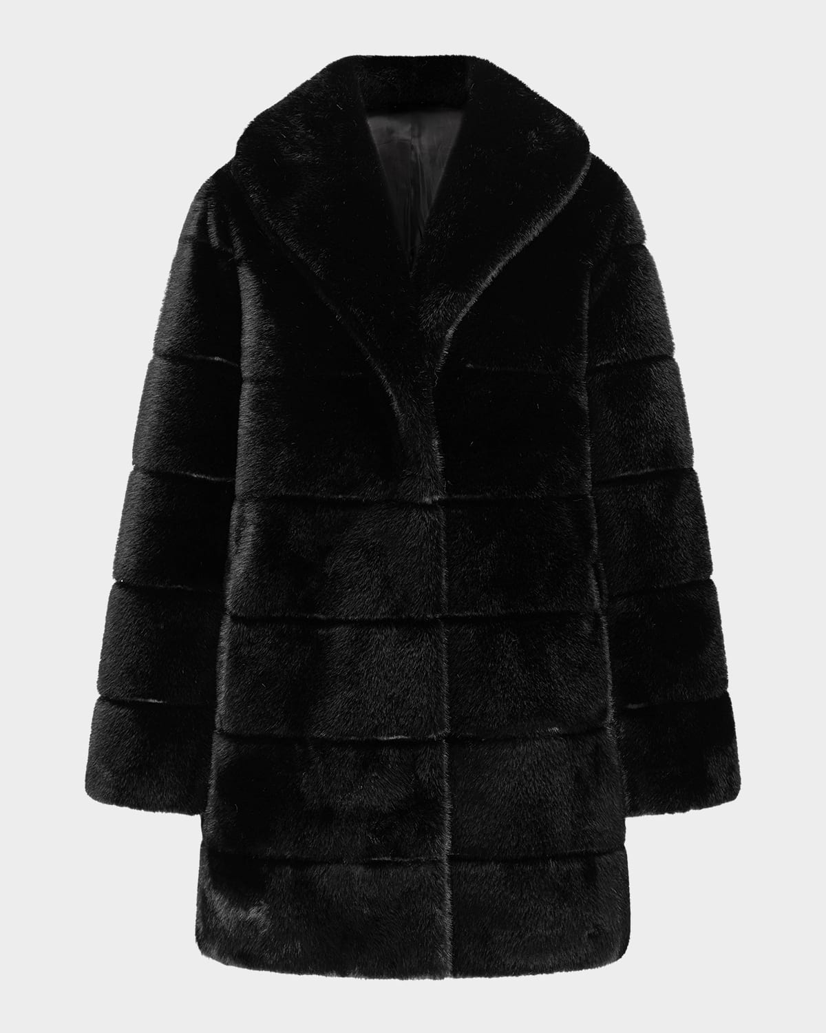 Lyla Grant Fur-Free Quilted Faux Mink Coat