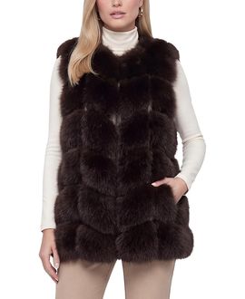 Lyla Grant Lyla Grant Faux Fur Fox Vest