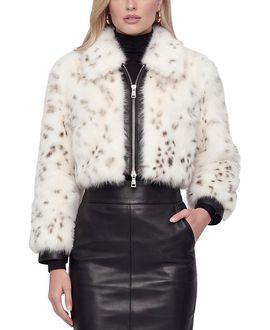 Lyla Grant Lyla Grant Faux Fur Fox Zip Bolero with Wing Collar