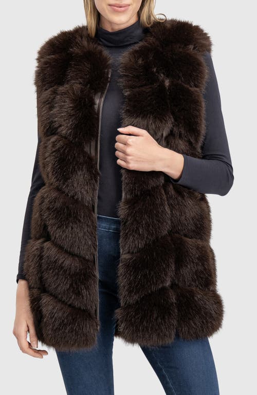 Lyla Grant Lyla Grant Fur-Free Fox (Faux Fur) Chevron Vest