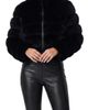 Lyla Grant Lyla Grant Fur-Free Fox (Faux Fur) Horizontal Zip Short Jacket - 4