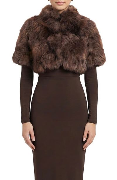 Lyla Grant Lyla Grant Fur-Free Fox (Faux Fur) Short Bolero, Short Sleeves