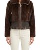 Lyla Grant Lyla Grant Fur-Free Sable (Faux Fur) Zip Jacket, Wing Collar - 1